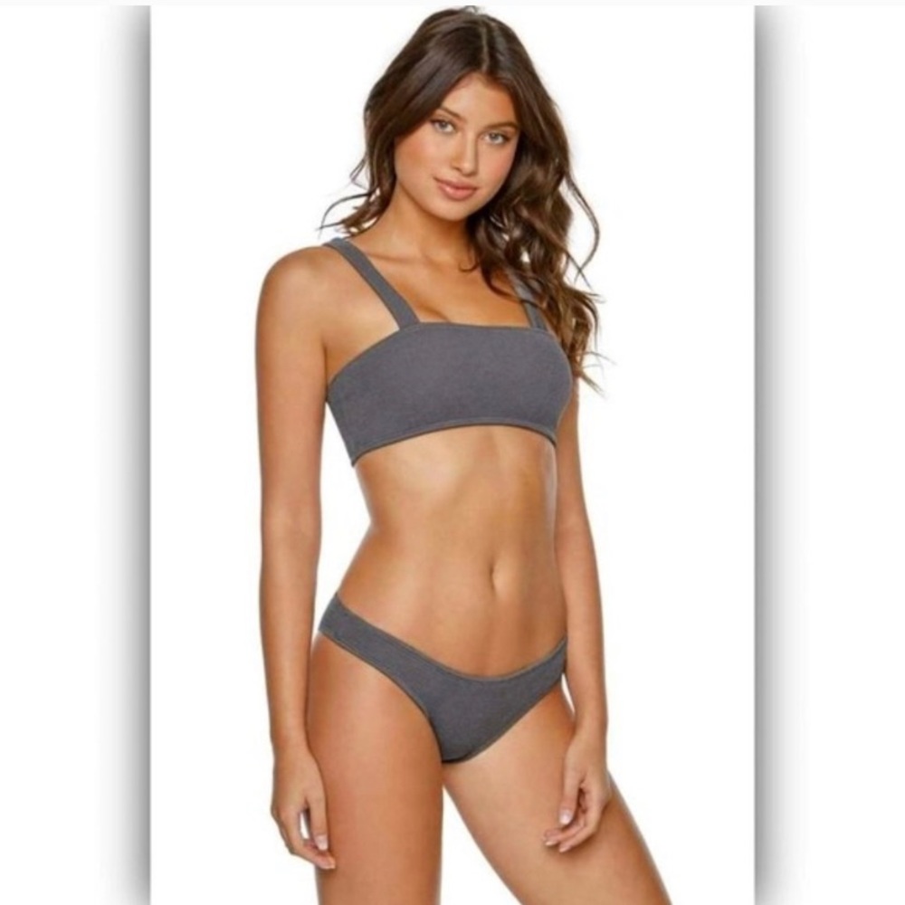 NEW PilyQ PQ Sand Reef Bikini Set Grey Large